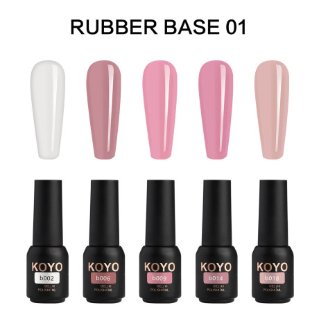 Case of 5 rubbers in KOYO shade #1