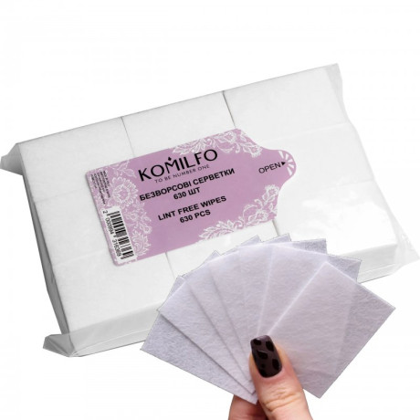 Lint free wipes 630 pcs. Komilfo