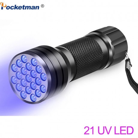 UV Flashlight 21LED 12LED UV Light 395-400nm LED U