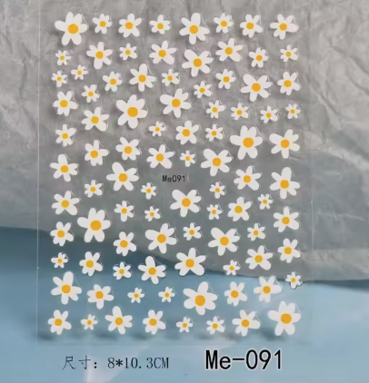 פרחים מדבקות סוג 3