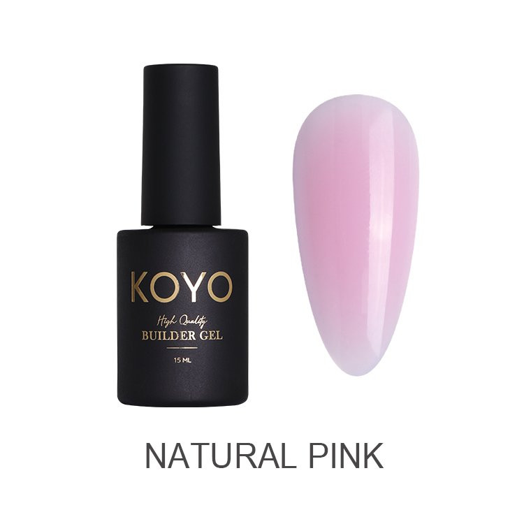 קויו - 15 מל - ג'ל בנייה KOYO natural pink