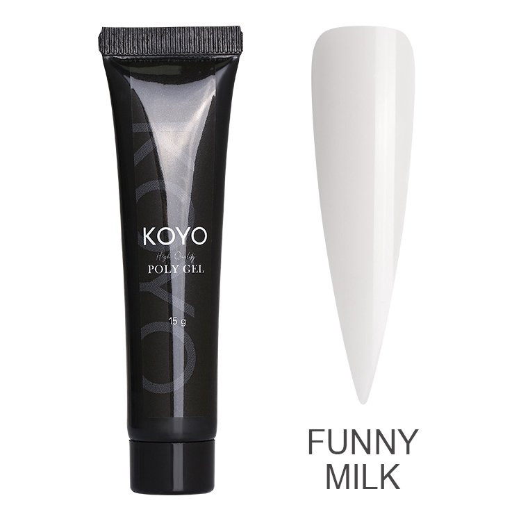 קויו- פוליג'ל funny milk שקוף - גרם 15