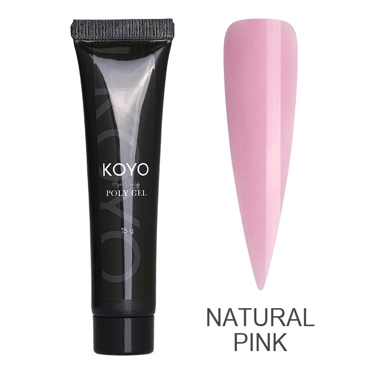 קויו- פוליג'ל natural pink שקוף - גרם 15