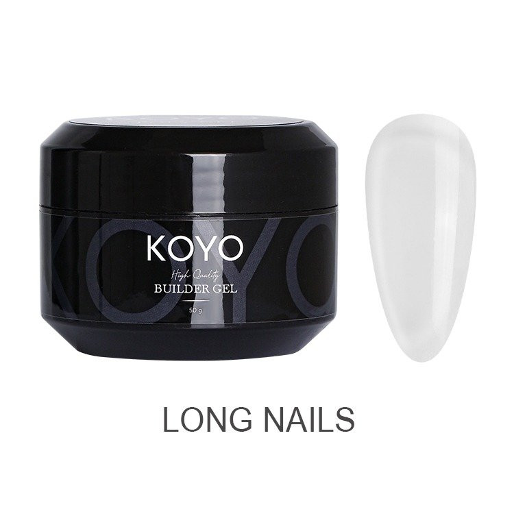 קויו - 50 מל - ג'ל בנייה KOYO long nails שקוף