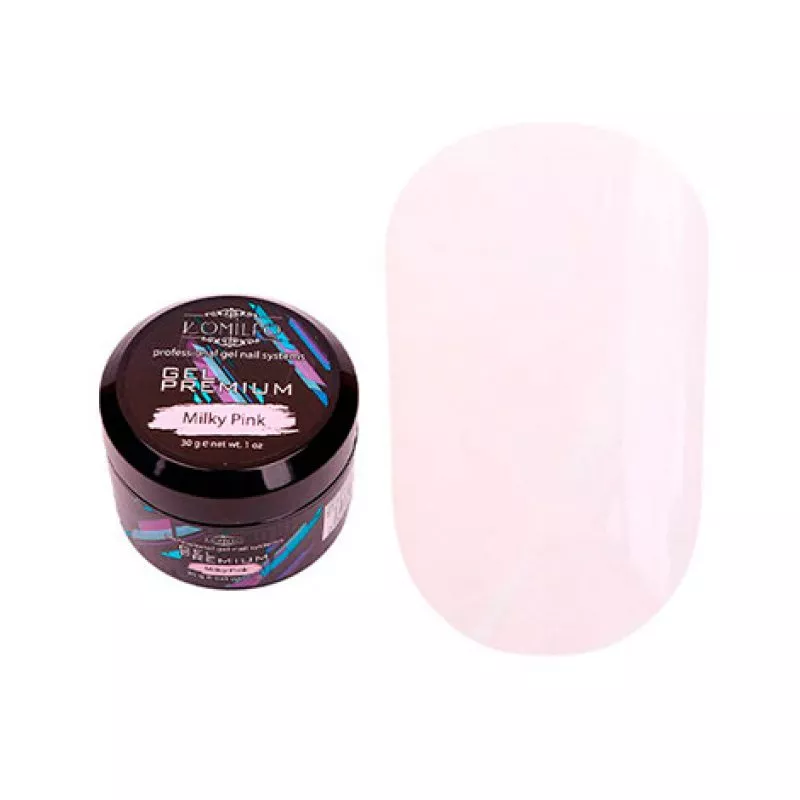 קומילפו - 30 מל- ג'ל בנייה - ורוד שקוף -  Milky Pink