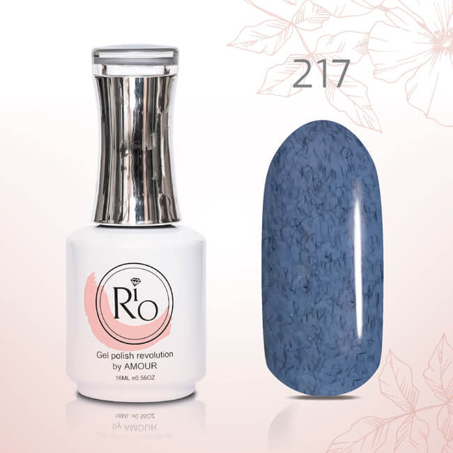 גוון מספר 217 - כחול עם סיביי סוודר שחורים